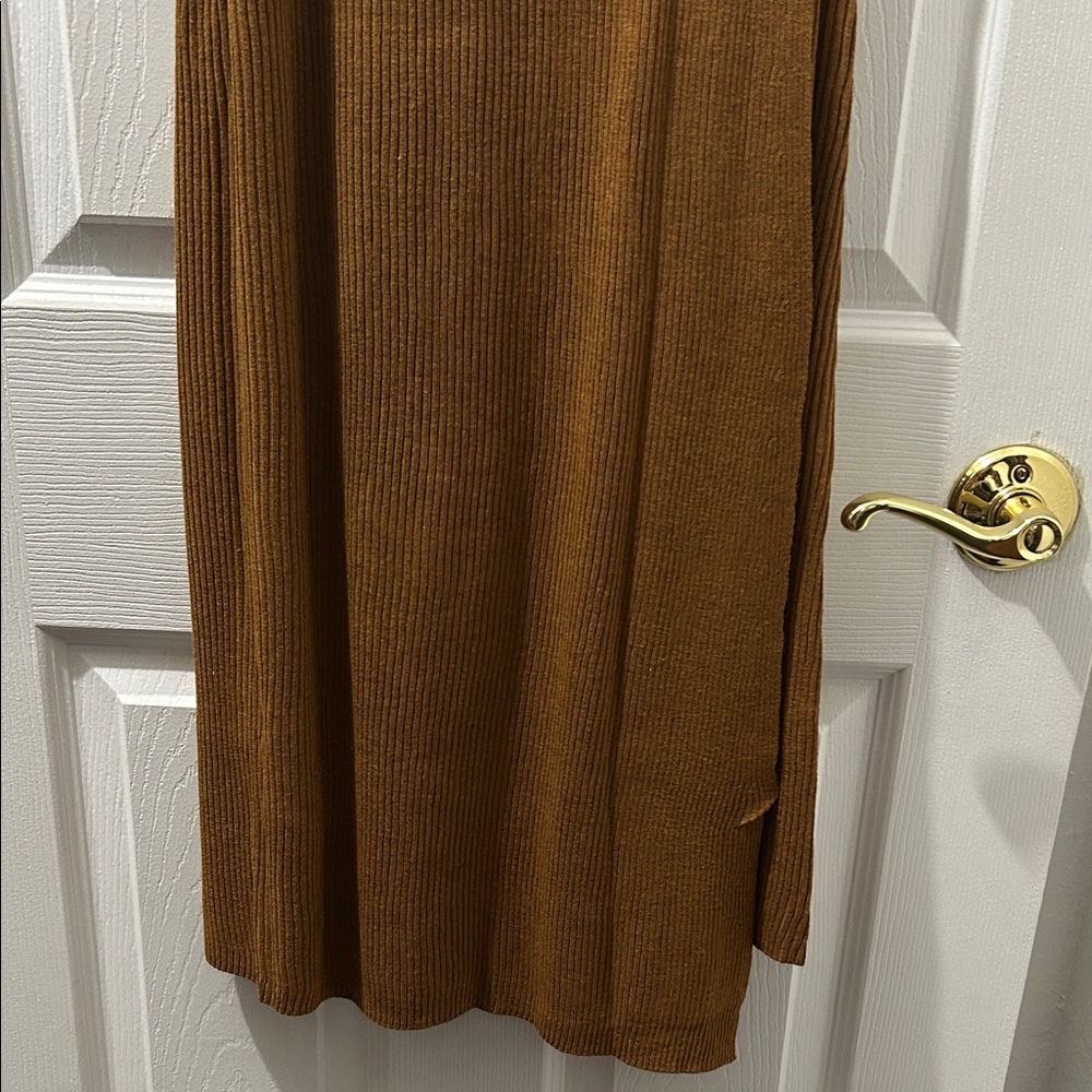 Mango Brown Ribbed Knit Dress - Picture 6 of 8